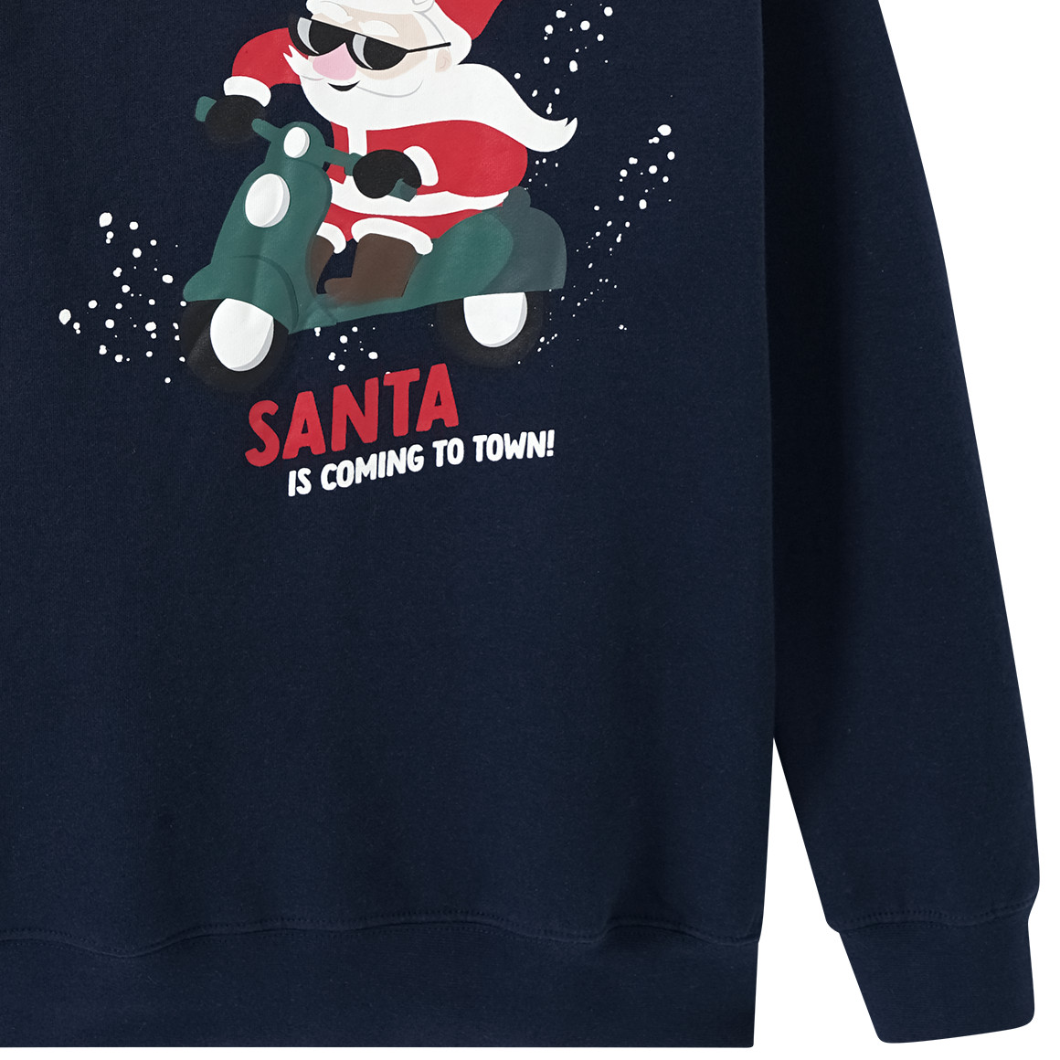 Jungen Weihnachtshoodie mit Print dunkelblau