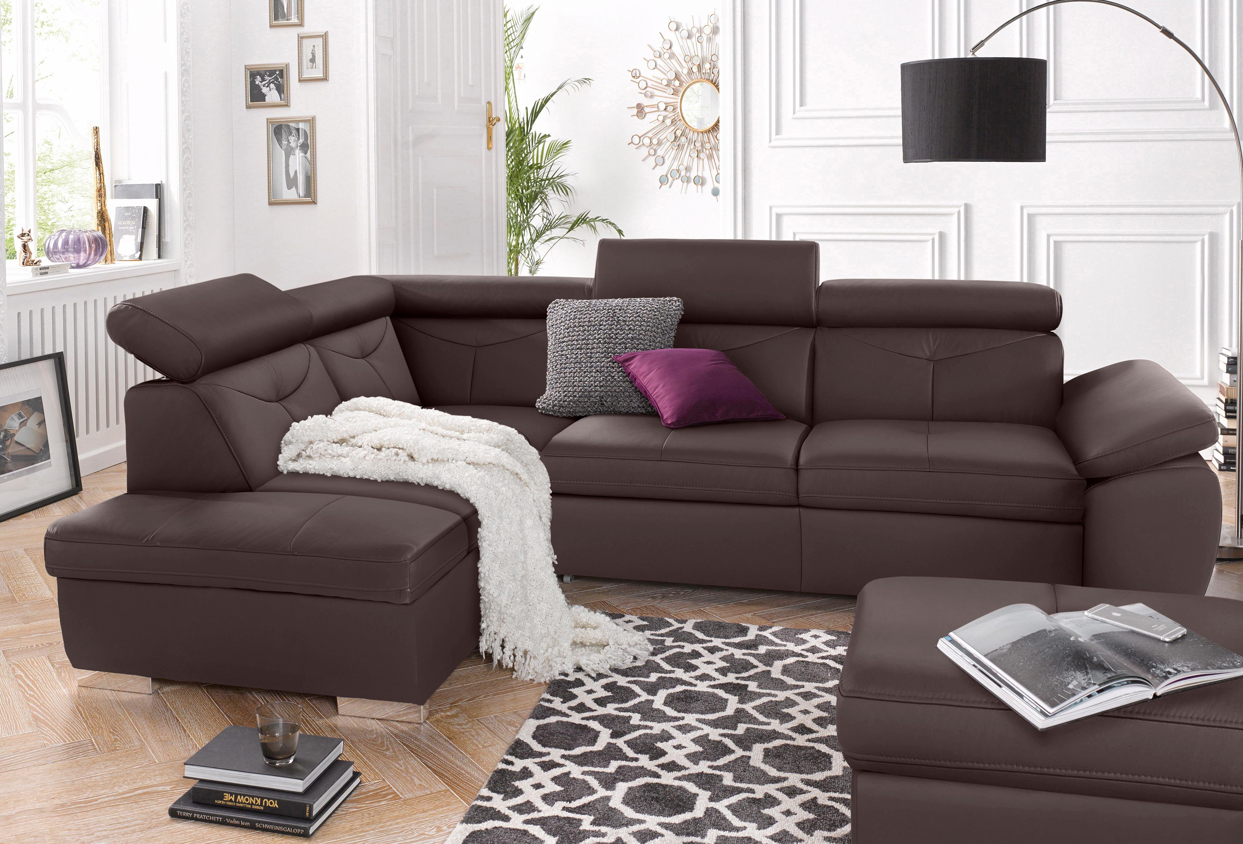 exxpo - sofa fashion Ecksofa Spring, wahlweise mit Bettfunktion und Bettklasten