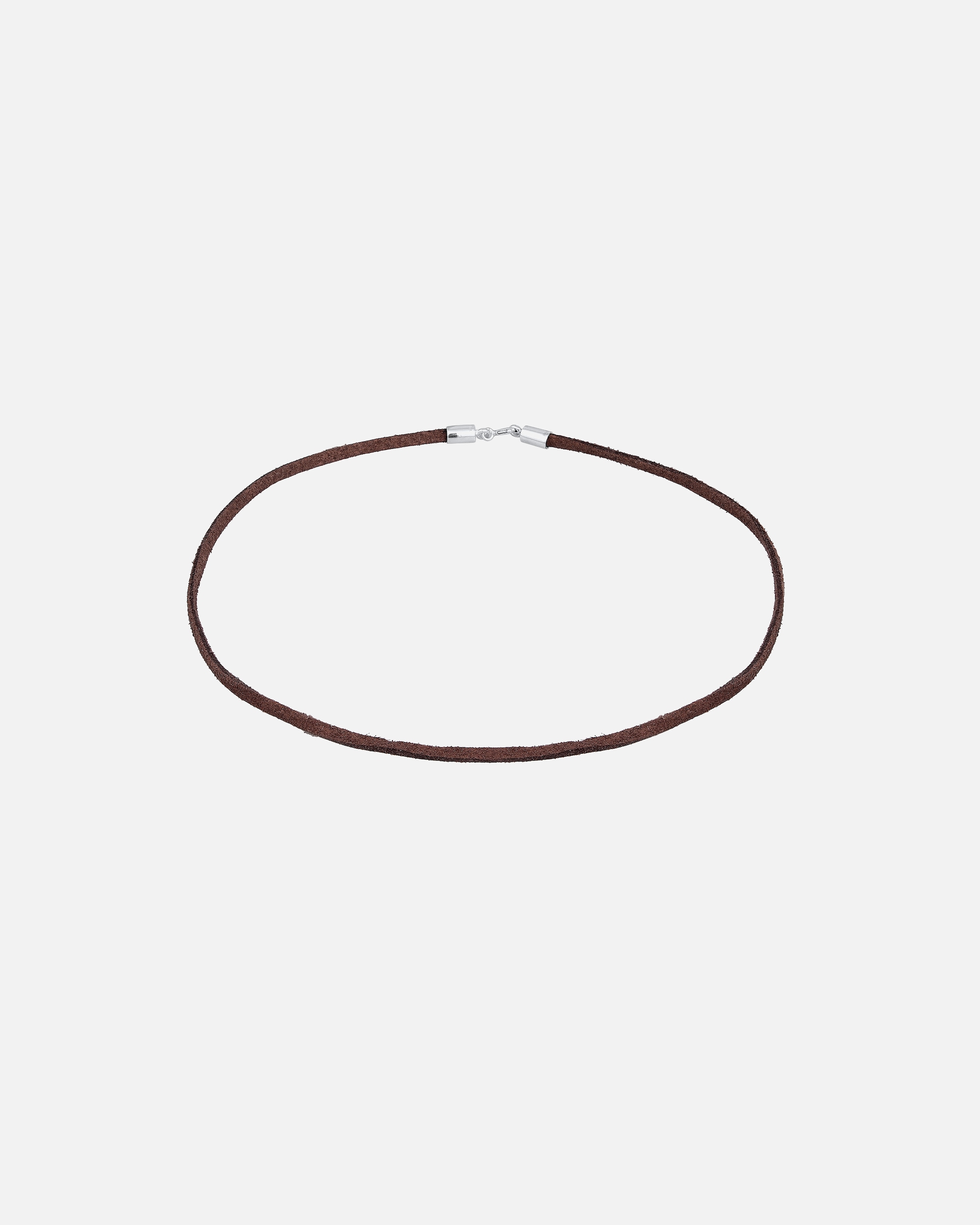 Collana girocollo basic da donna Elli in similpelle marrone con inserti in argento sterling 925.