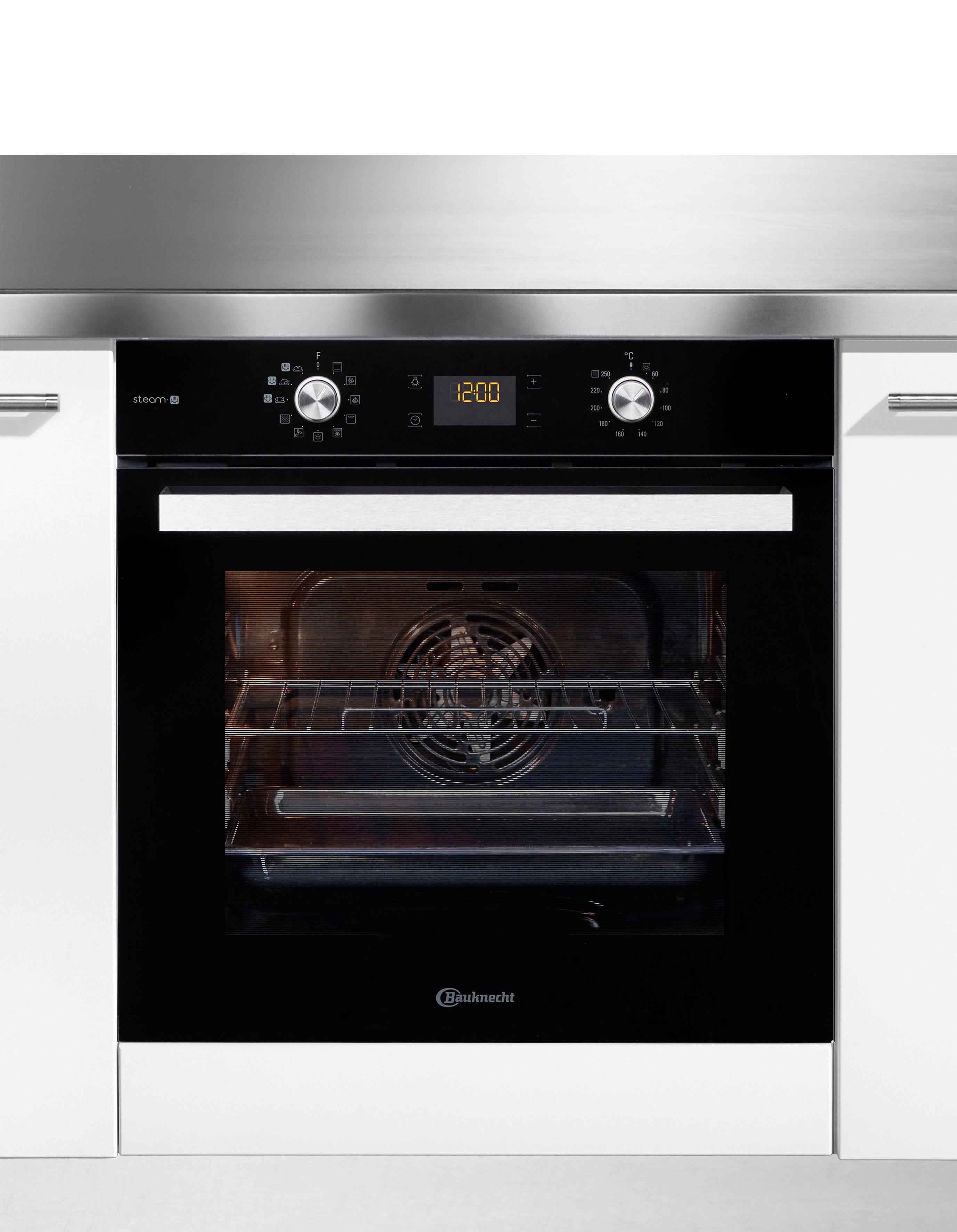 BAUKNECHT Backofen BAK5S KP8V2 BLG, mit Backauszug, Pyrolyse-Selbstreinigung