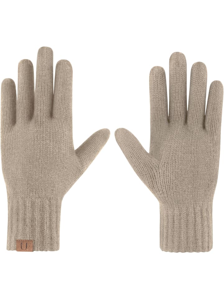 normani Merino Handschuhe Glattgestrickt in Beige günstig kaufen onesize