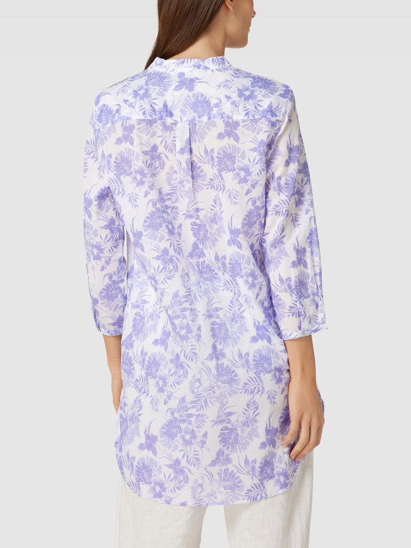 Bluse mit floralem Muster Modell 'Tunika' in lavendel