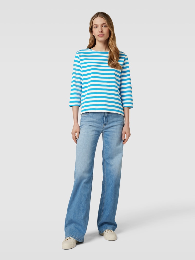 Longsleeve mit Streifenmuster in blau