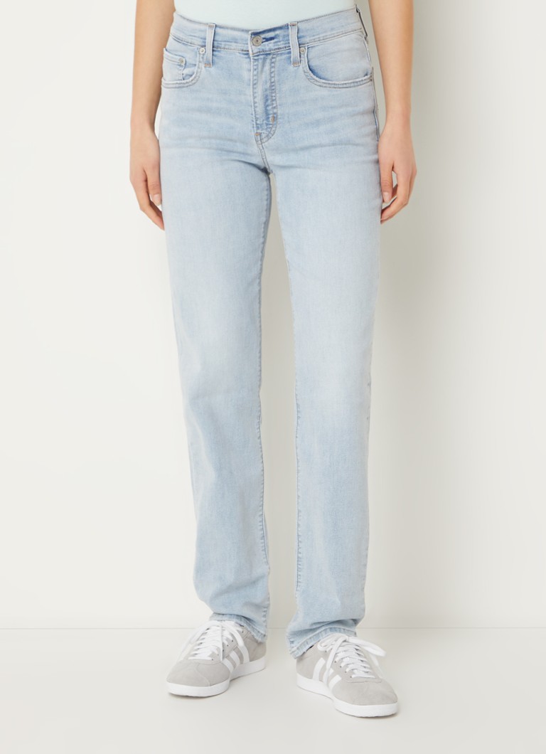 Levi's high-waist slim-fit jeans with a light wash