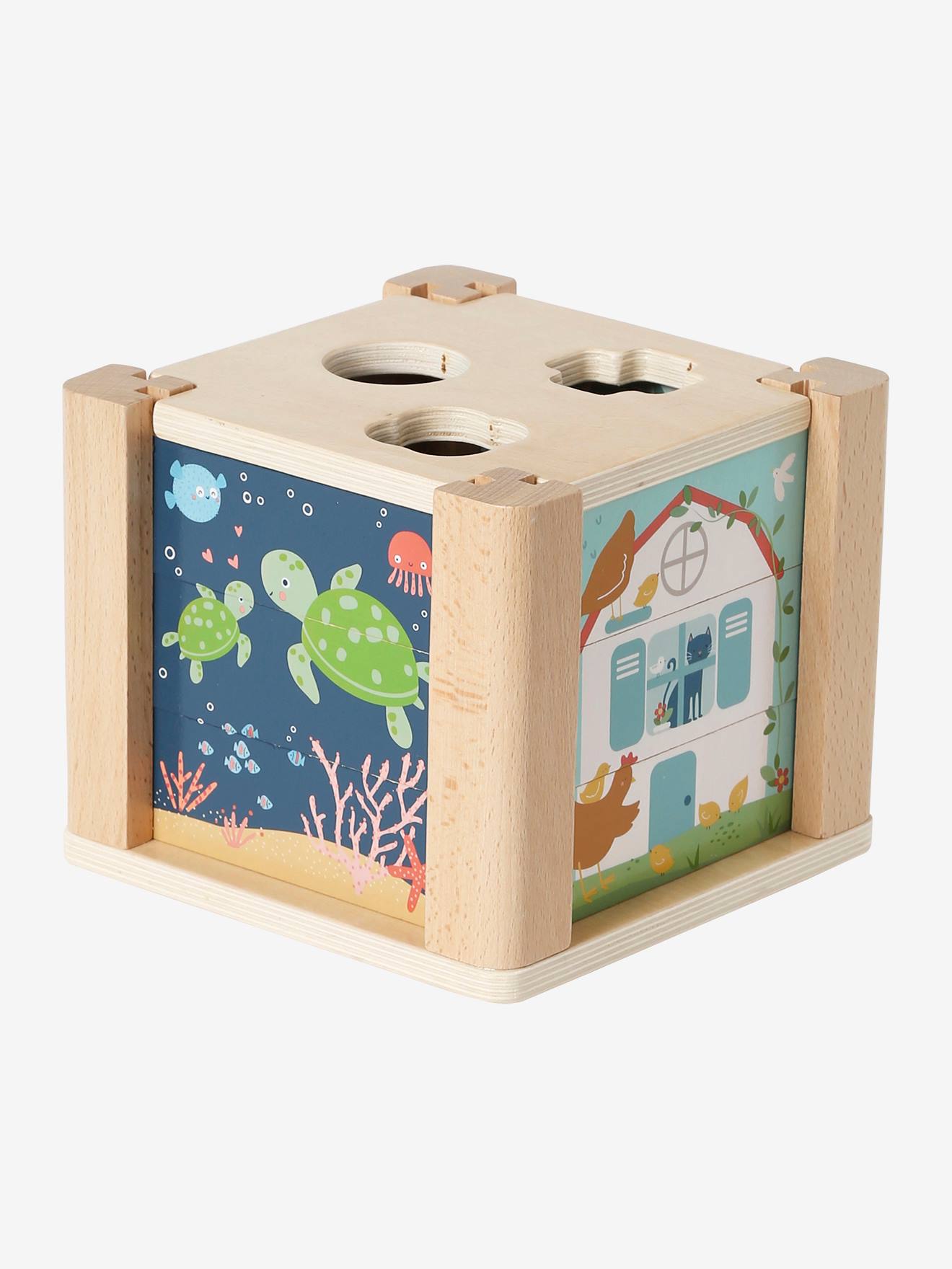 Vertbaudet Baby Activity-Würfel Holz FSC - grün