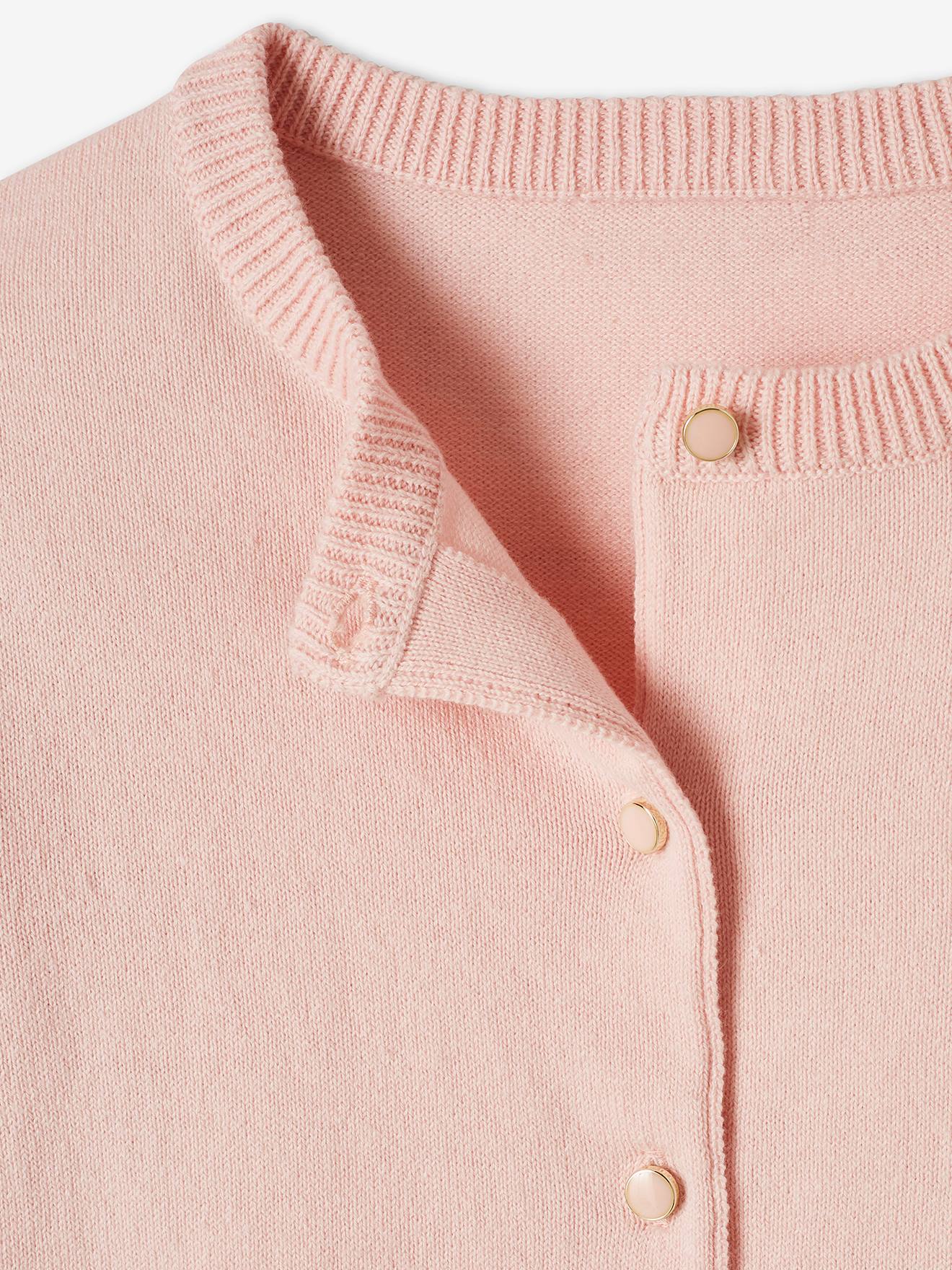 Vertbaudet Mädchen Bolero mit Volants - rosa