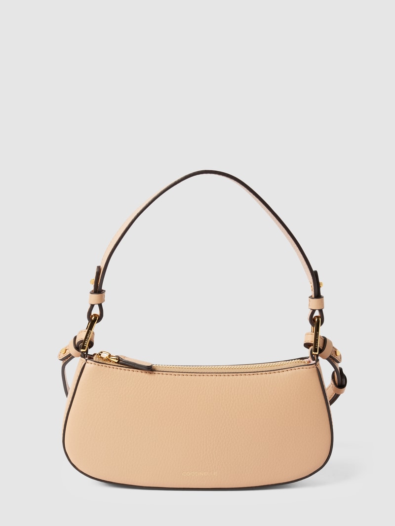 Umhängetasche mit Label-Print in beige