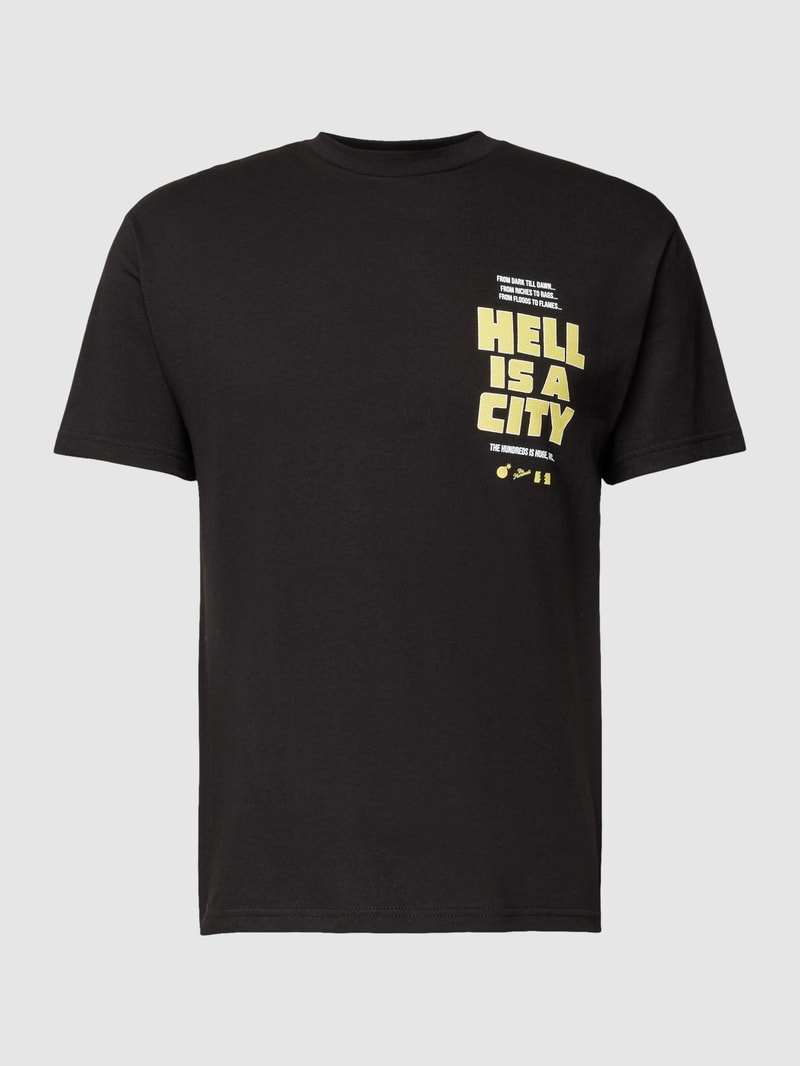 T-Shirt mit Statement-Print in schwarz