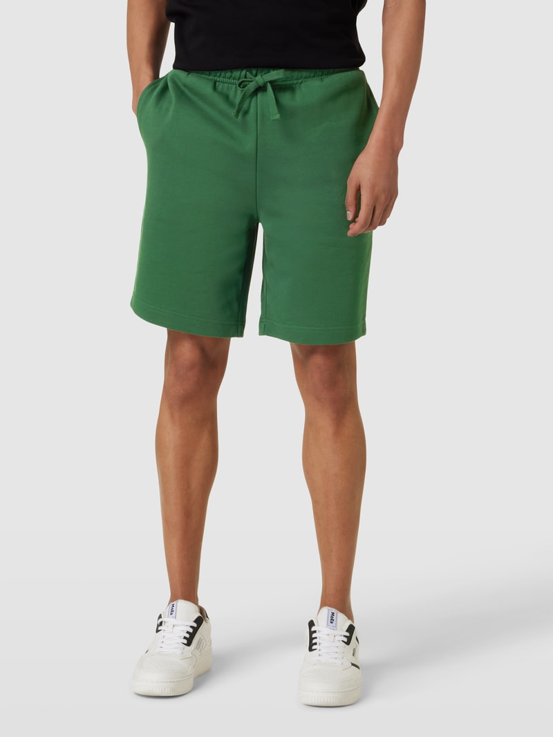 Sweatshorts mit Tunnelzug in dunkelgrün