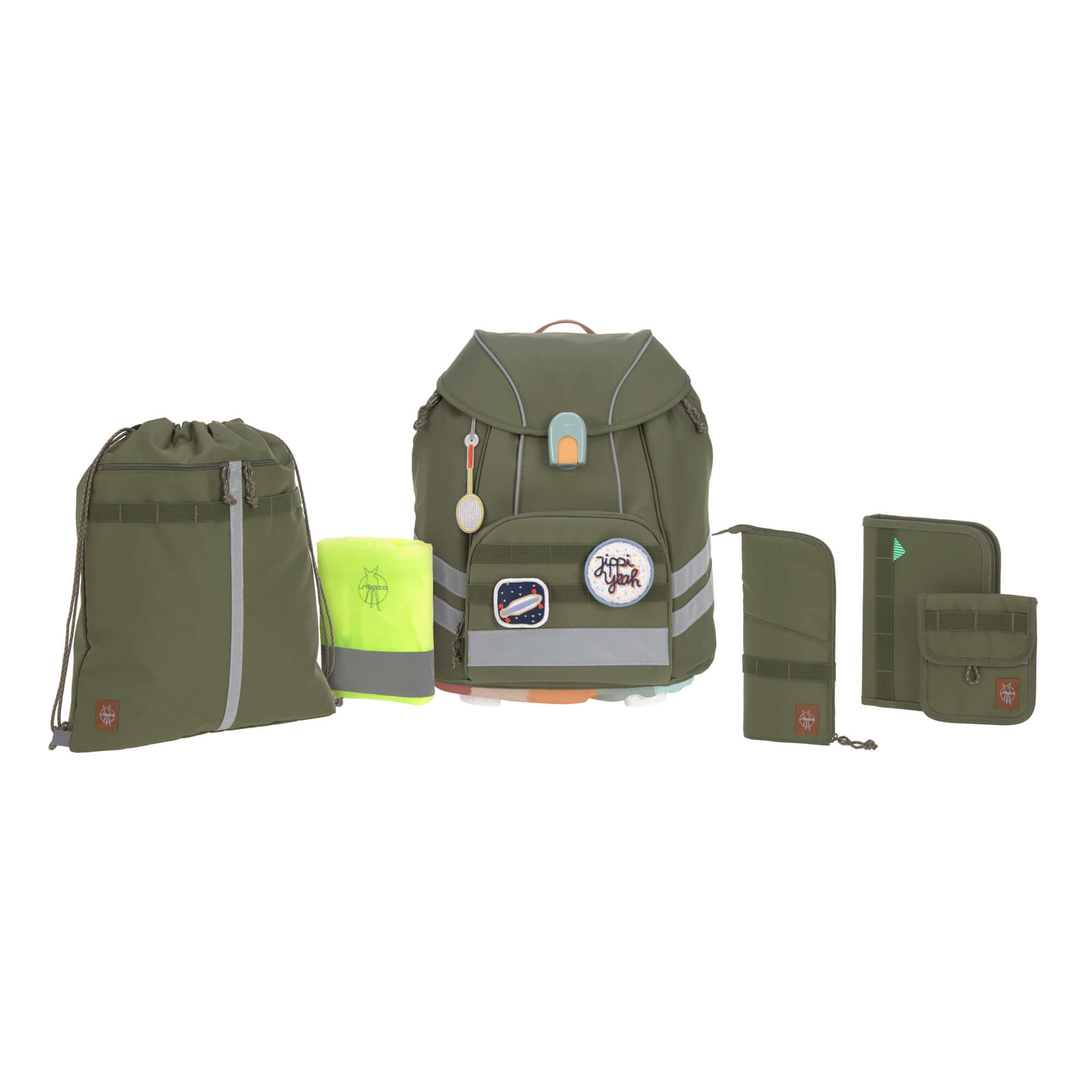 Schulranzen Set 7-teilig, Flexy Unique Olive