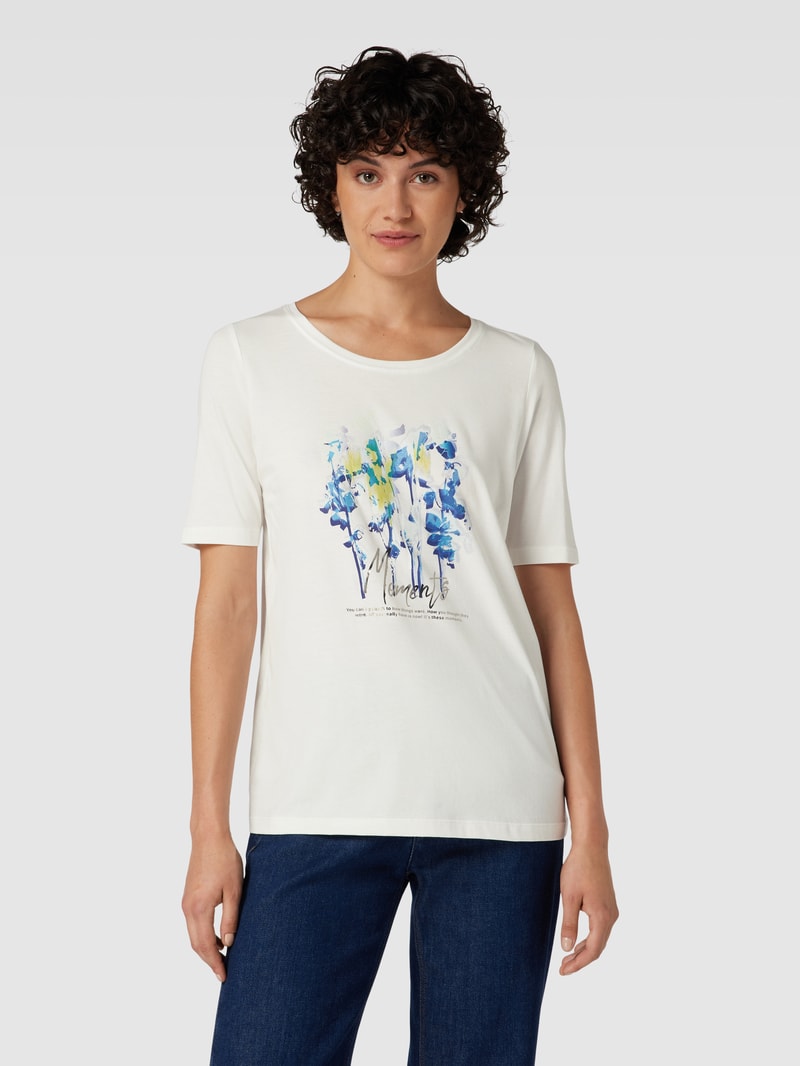 T-Shirt mit Motiv-Print in offwhite
