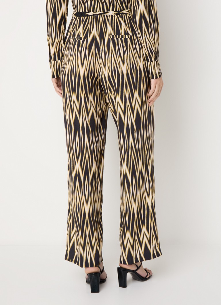 Gerry Weber high-waist loose-fit trousers with print and side pockets