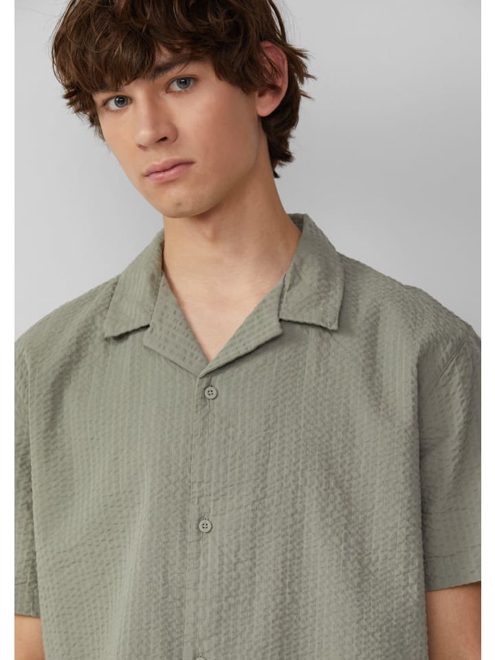 QS Hemd kurzarm in Olive günstig kaufen