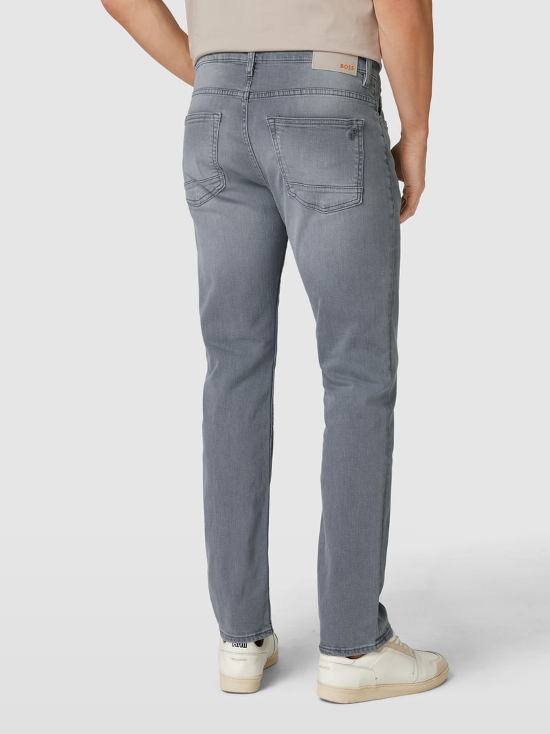 Slim Fit Jeans im 5-Pocket-Design Modell 'Delaware' in hellgrau
