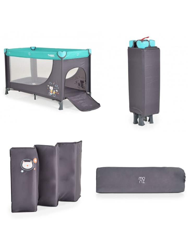 Moni Reisebett Tommy, 2 Ebenen in blau günstig kaufen 60x120 cm