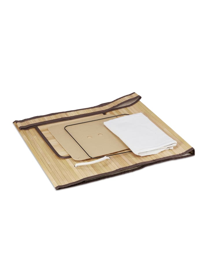 relaxdays Wäschekorb in Natur - (B)36 x (H)63 x (T)36 cm günstig kaufen onesize