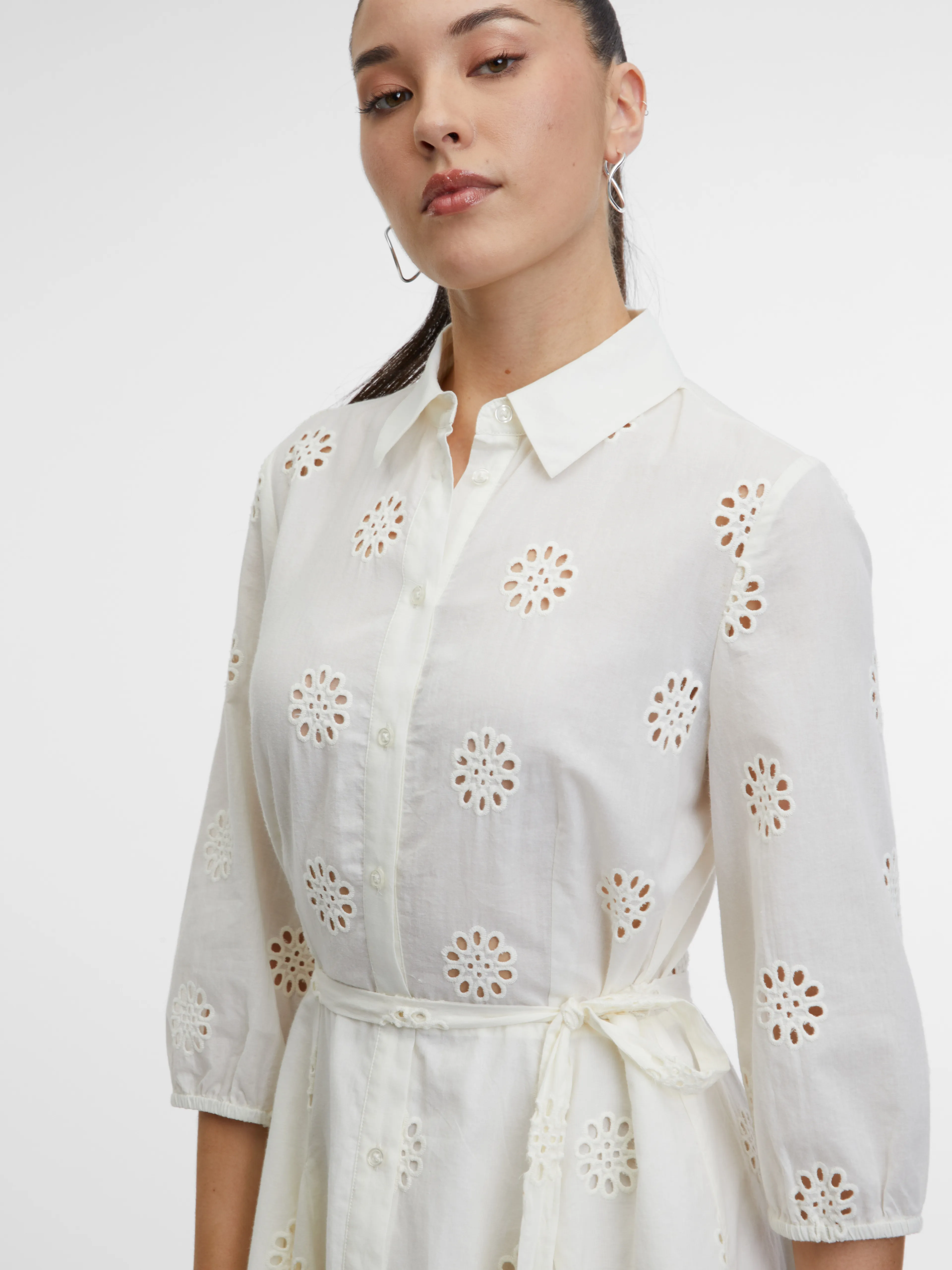 Weißes Damen-Hemdkleid ORSAY