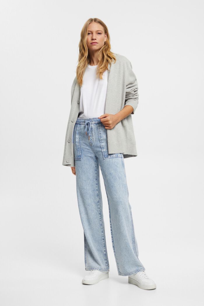 Weiche Jogger-Style-Jeans mit weitem Bein