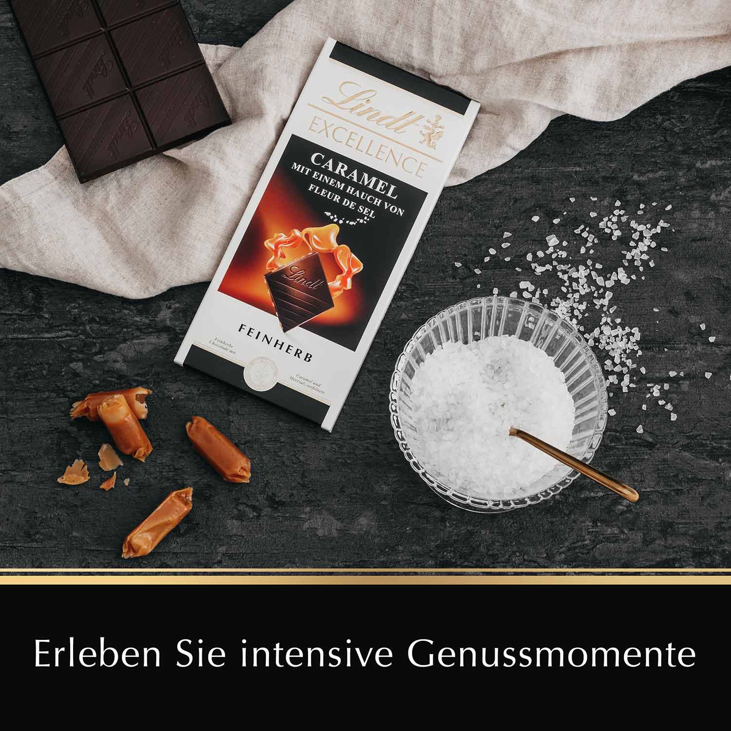 Lindt Excellence Caramel Fleur de Sel Feinherb Tafel 100g
