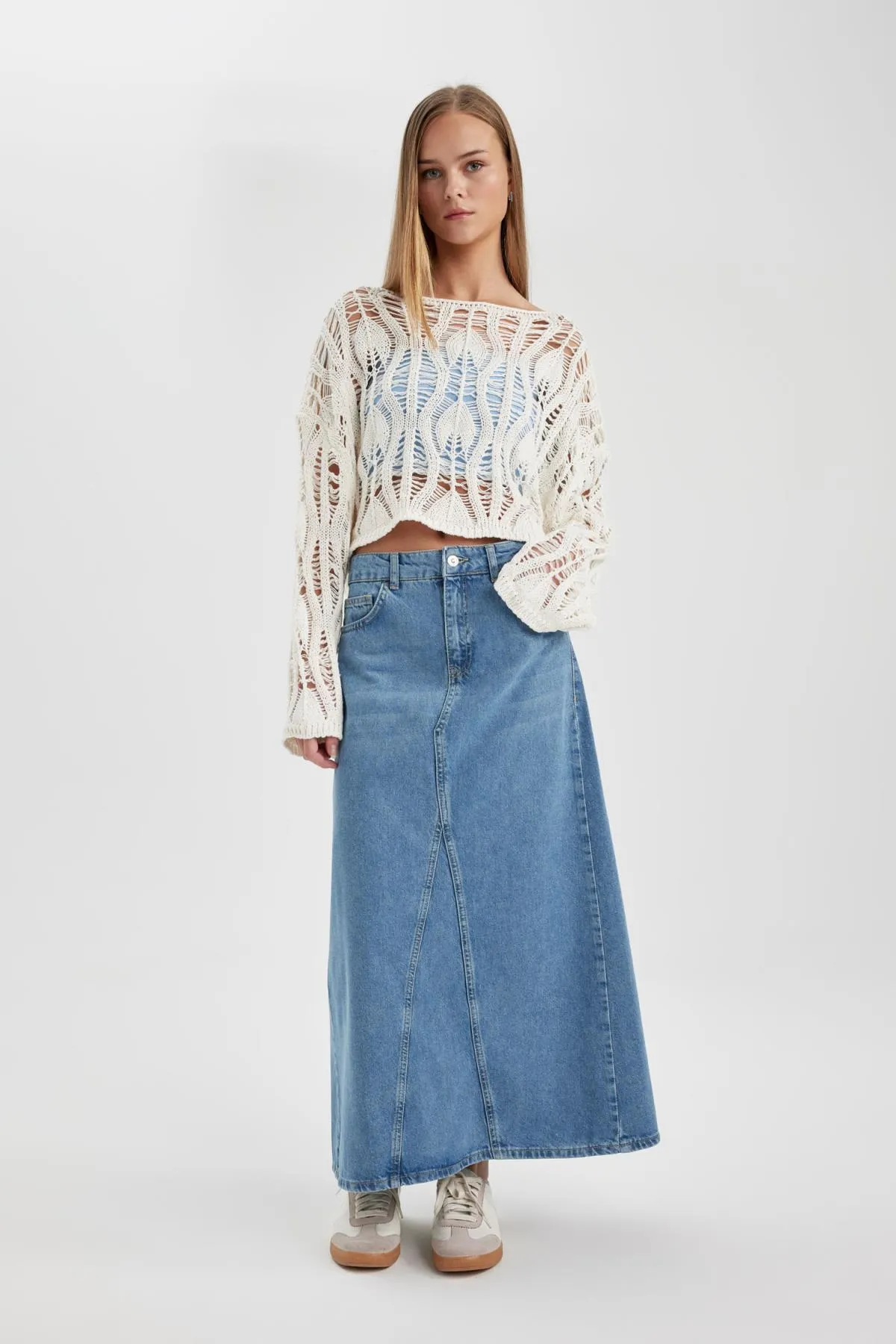 DeFacto  Langer Jeansrock mit langer Passform B8296ax24sp