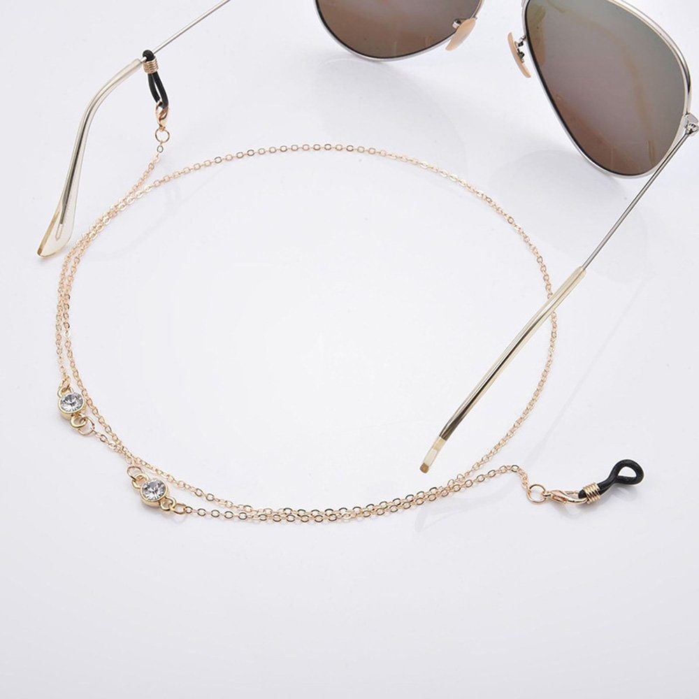 Tian Dee Brillenkette Mode Strass Glaskette Star Gesichtsmaskenkette Frauen Sonnenbrillen