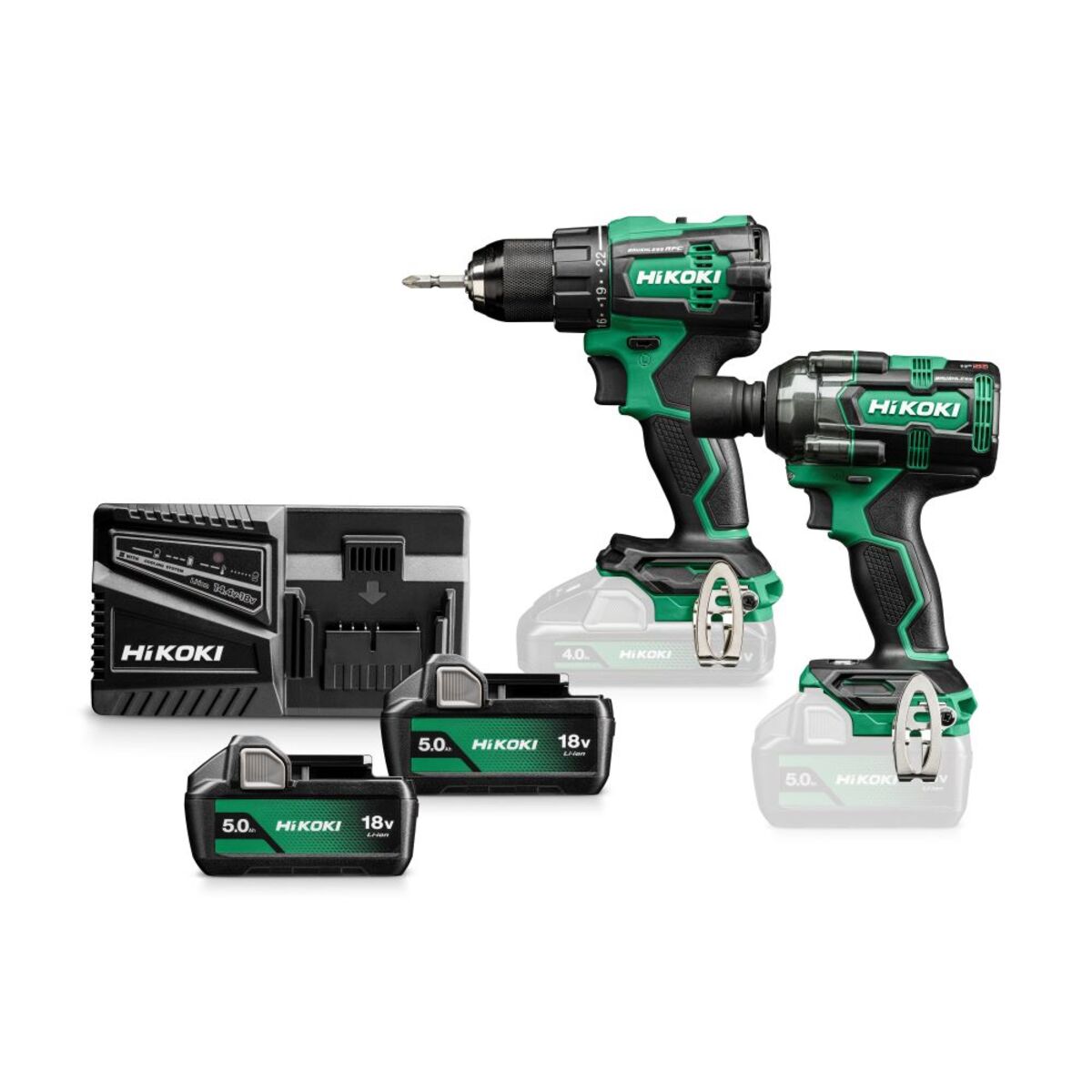 HiKOKI KC18DEWKZ Comboset - DS18DE Accuboormachine + WR18DH accuslagmoersleutel 1/2