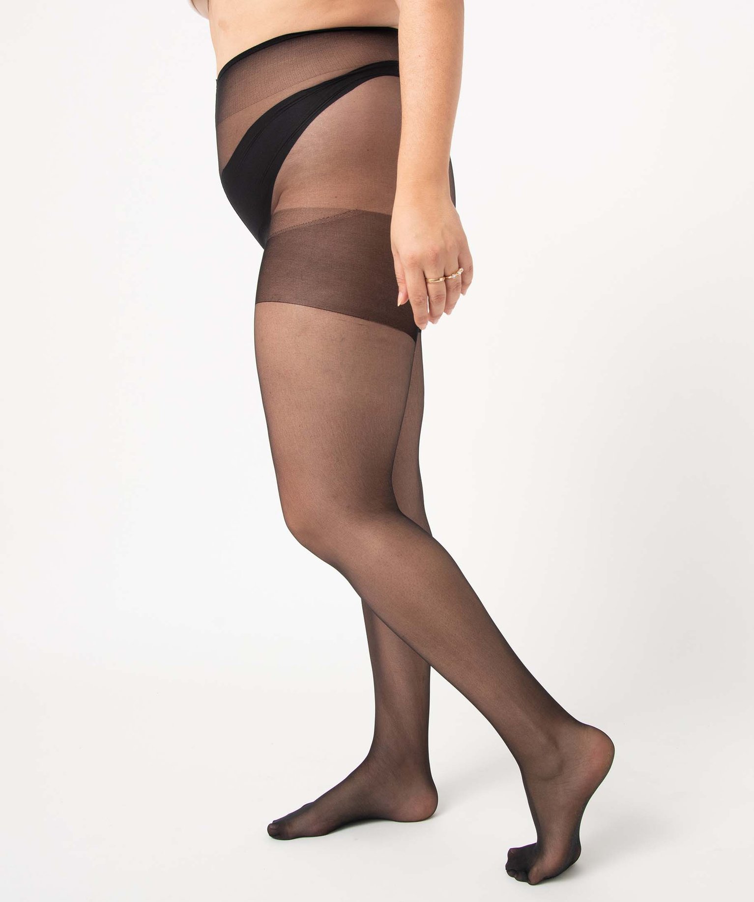 Collant femme grande taille semi-opaque 30D confort noir | GEMO