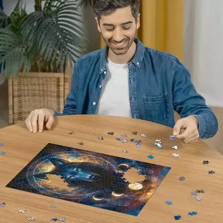 Puzzle 500 Teile - Leuchtender Wolf