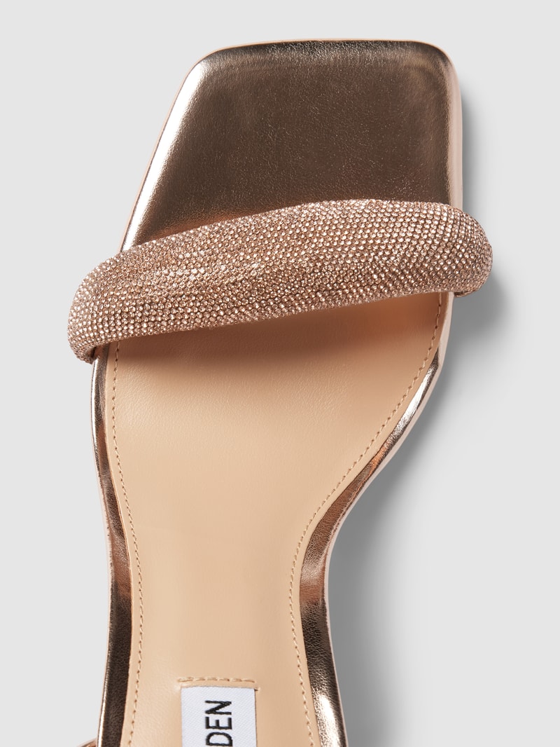 Sandaletten mit Strasssteinbesatz Modell 'ENTICE' in rose gold