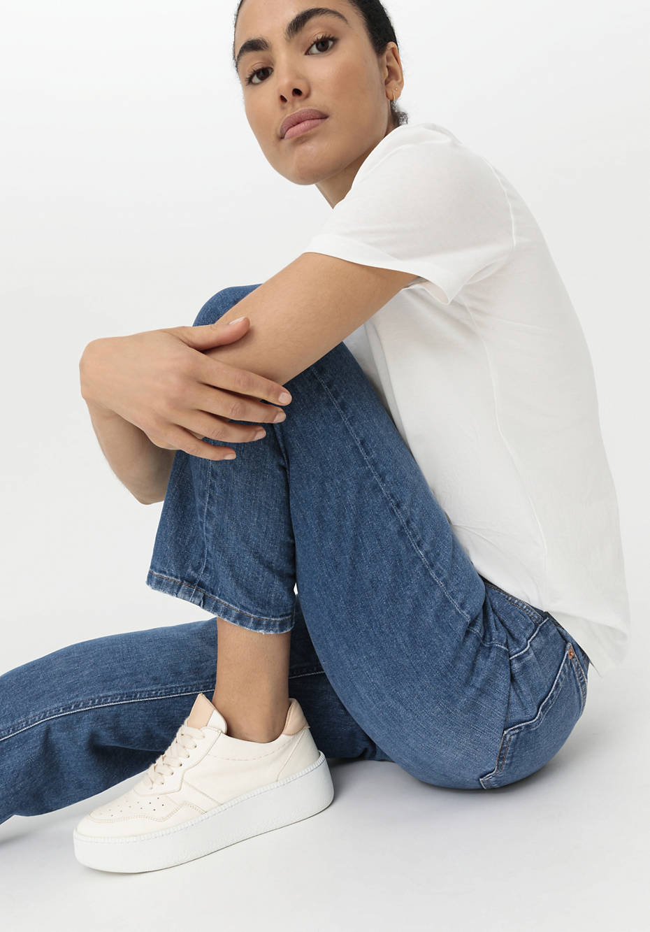 Coreva™ Jeans BEA High Rise Straight Cropped aus Bio-Denim