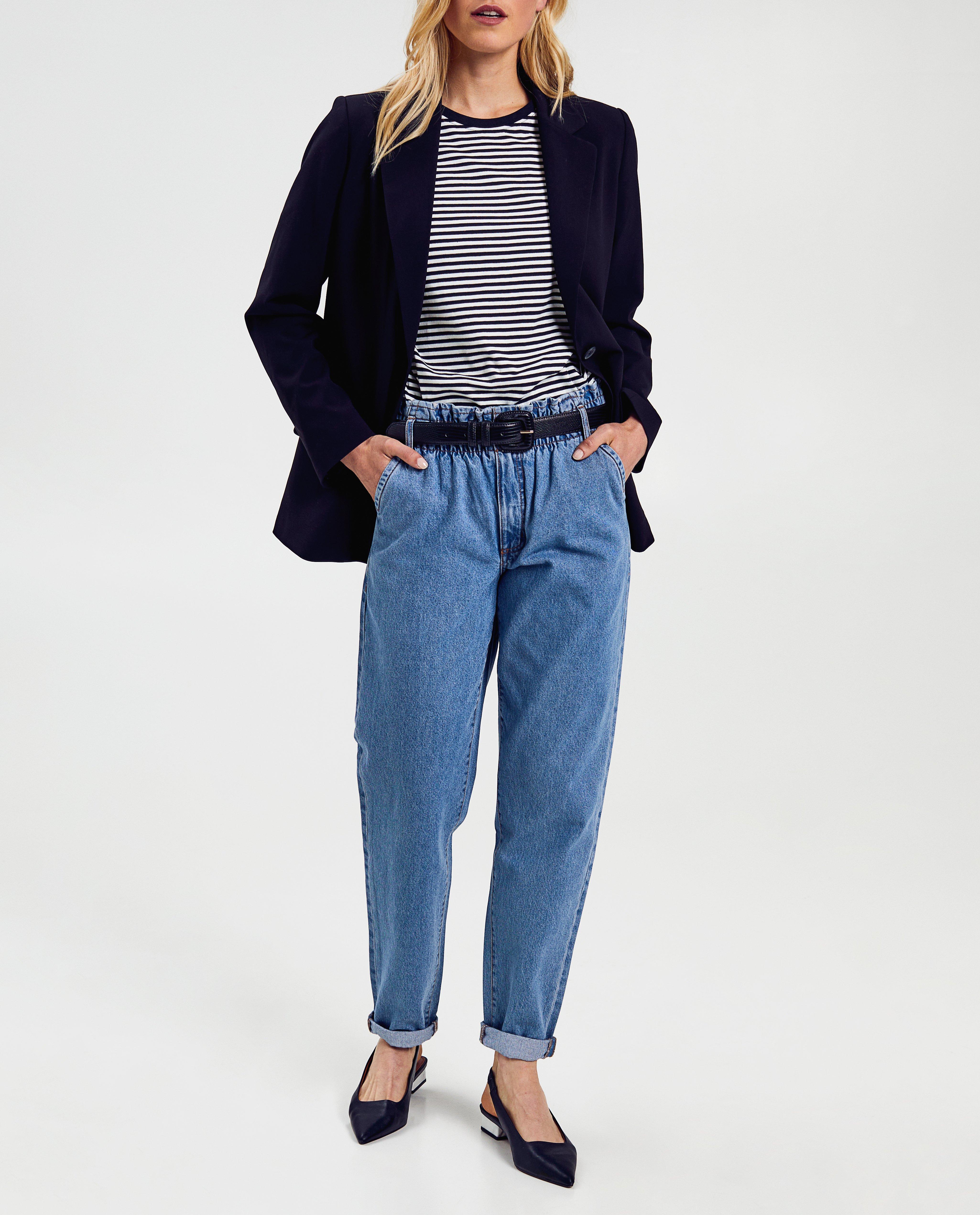 Kavbojke Sora Blue, baggy fit, svetlo modre barve