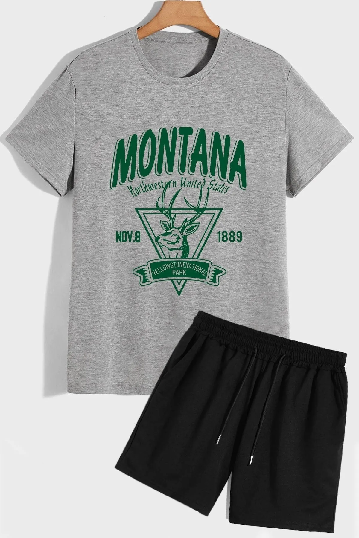 trendypassion  Montana Shorts T-Shirt-Trainingsanzug-Set