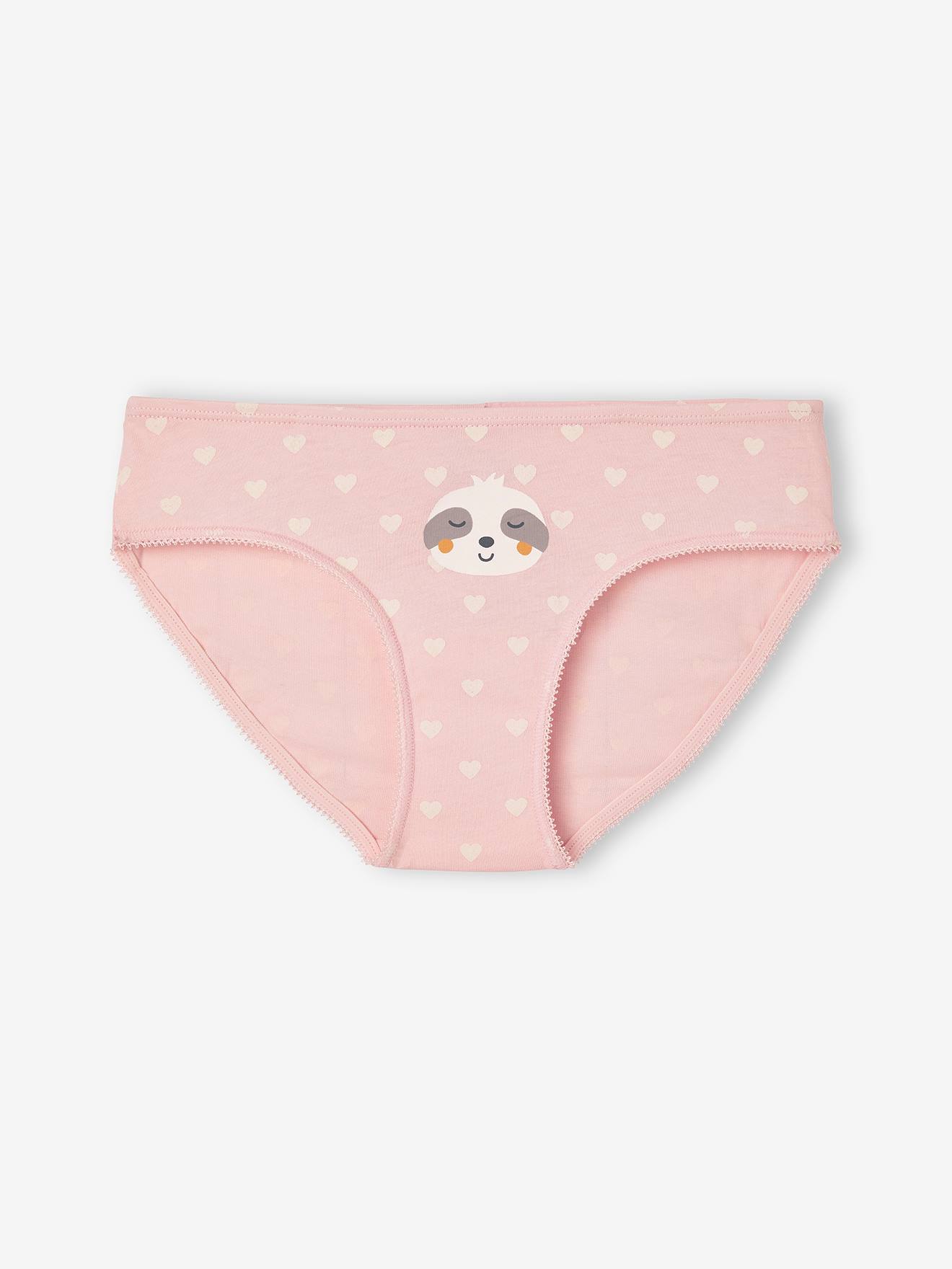 Lot de 7 culottes fille animaux blanc