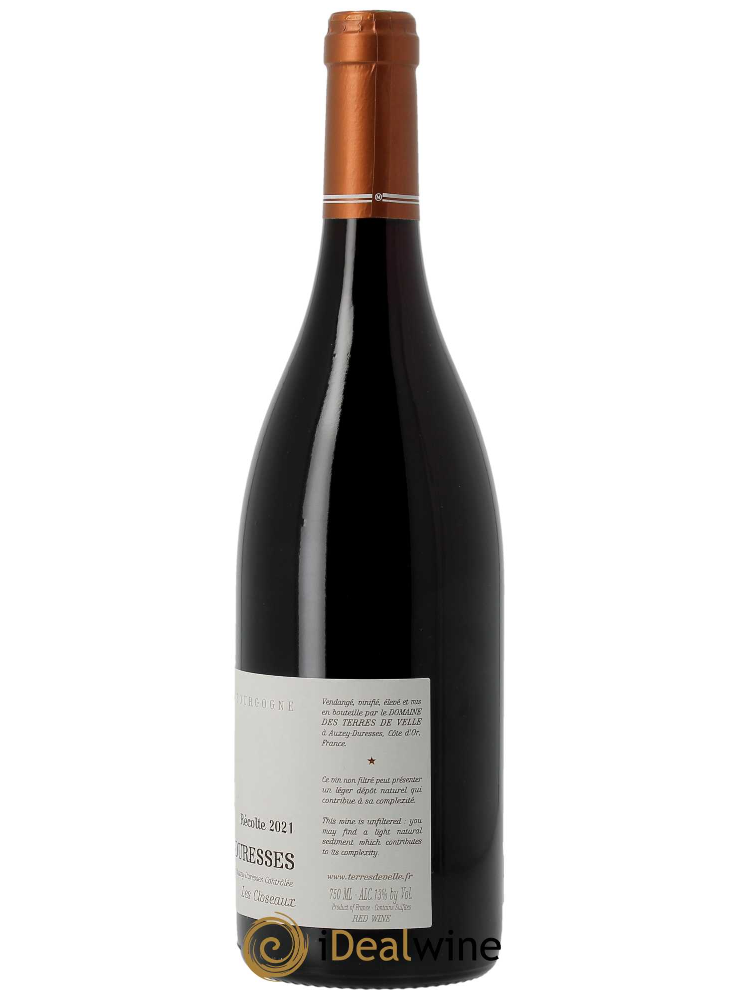 Auxey-Duresses Les Closeaux Terres de Velle  2021 - Lot de 1 Bouteille
