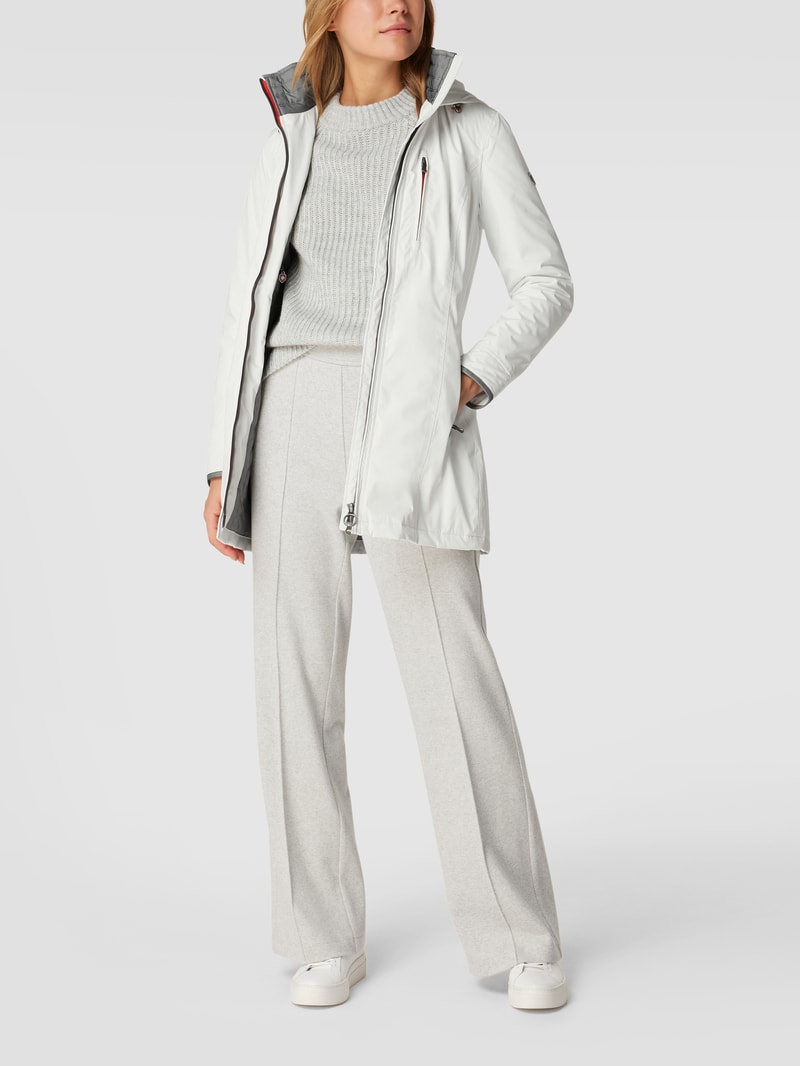 Jacke mit Label-Detail Modell 'STOCKHOLM' in weiß