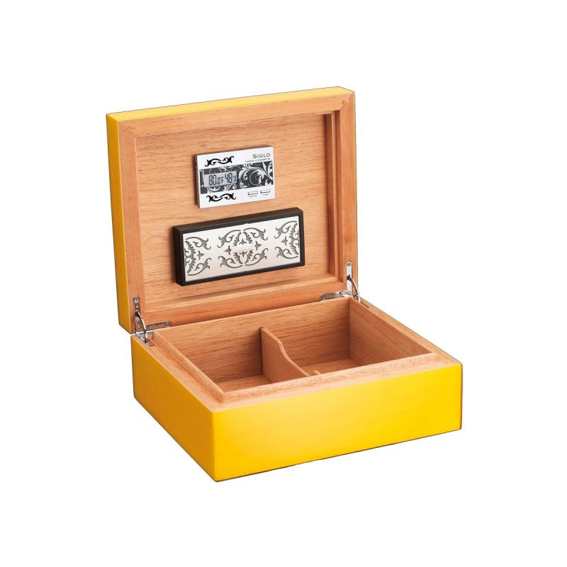 Siglo Zigarren-Humidor Modell Vibrant 50 Zigarren, Sunny Yellow