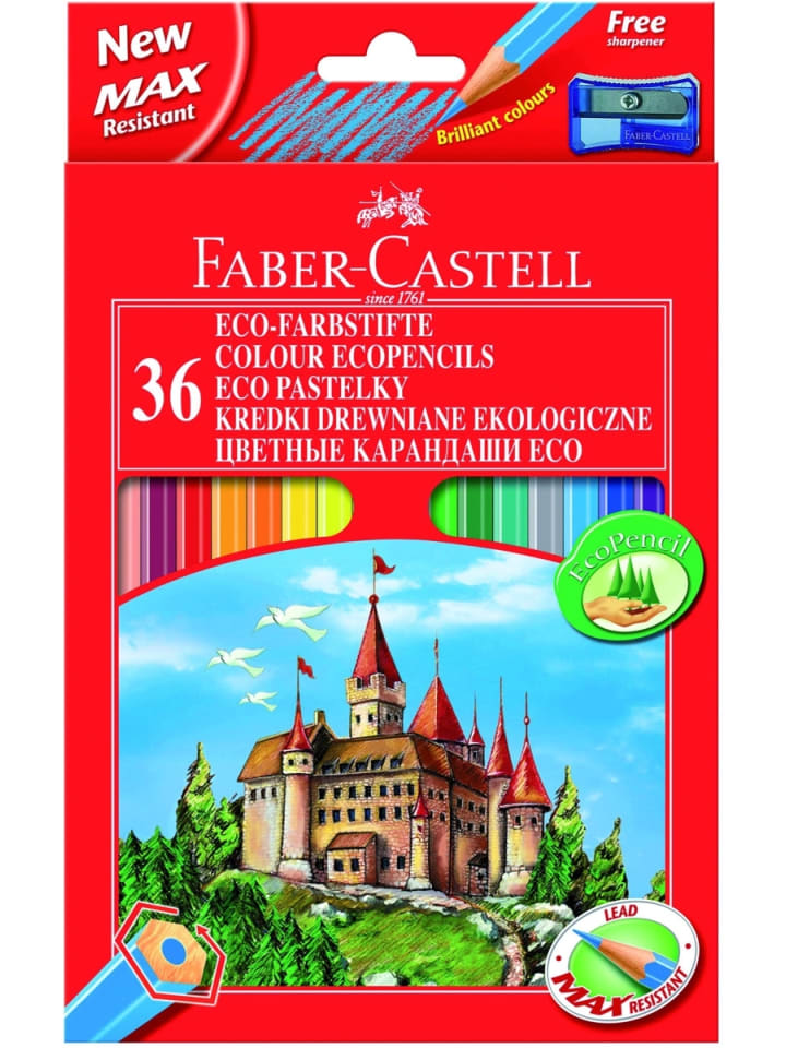 Faber-Castell Farbstifte Castle 36er Etui mit Spitzer farbig sortiert günstig kaufen onesize