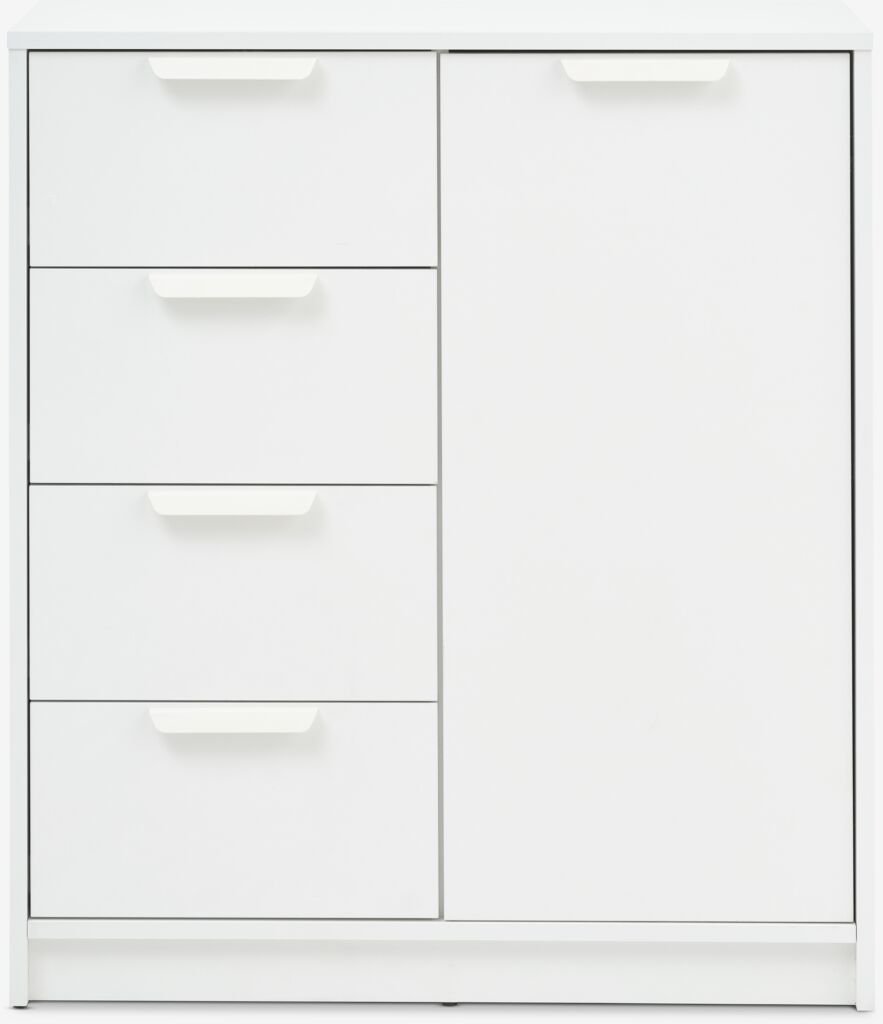 JENSLEV JENSLEV kommode, 4 skuffer, 1 dør, hvit