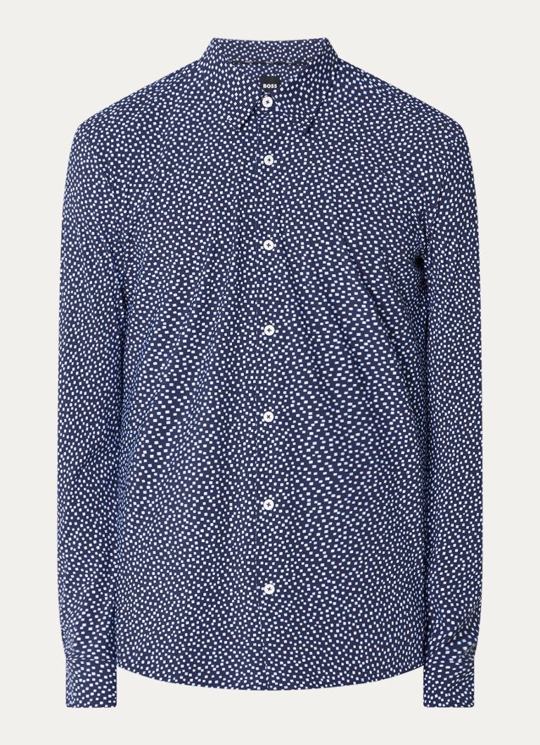 Camisa HUGO BOSS P-Roan slim fit com microestampa