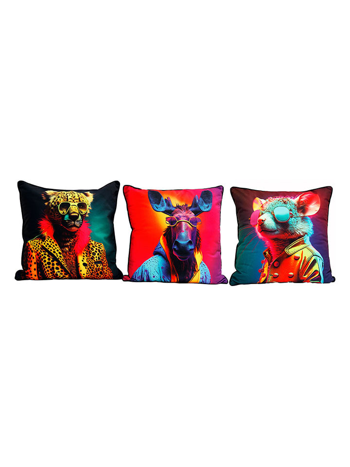 SiL Interiors 3er-Set: Dekokissen in Bunt - (L)45 x (B)45 cm günstig kaufen onesize