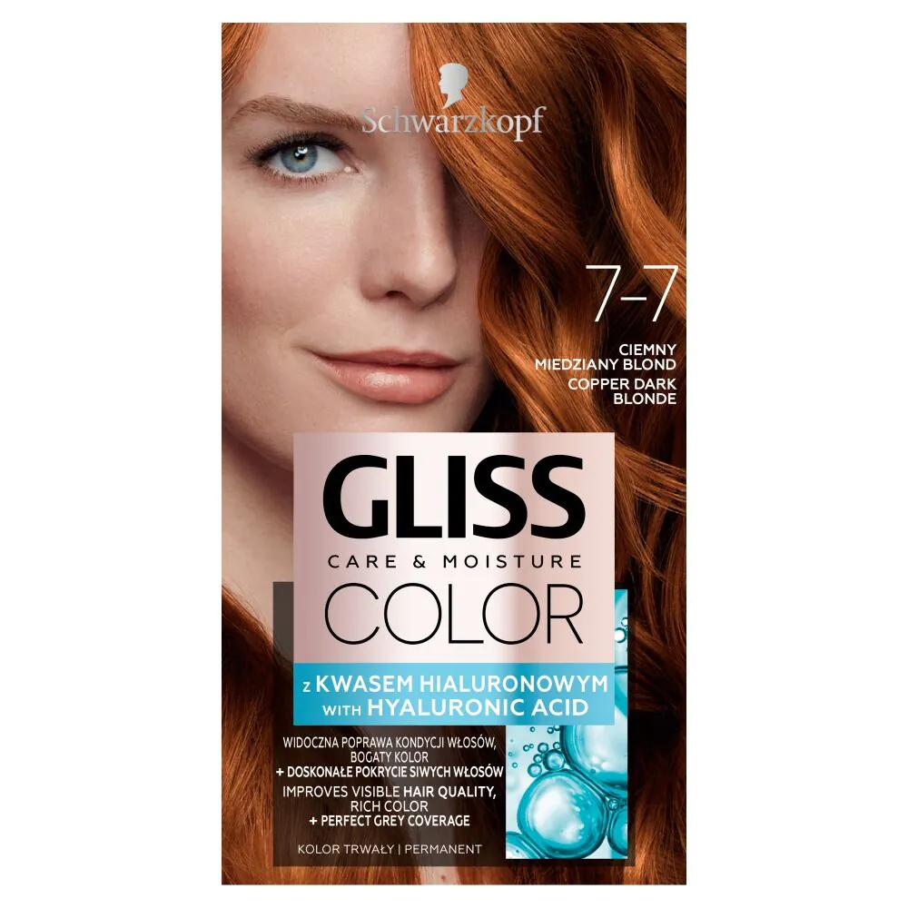 Gliss Color plaukų dažai 7-7 tamsiai vario blondinė
