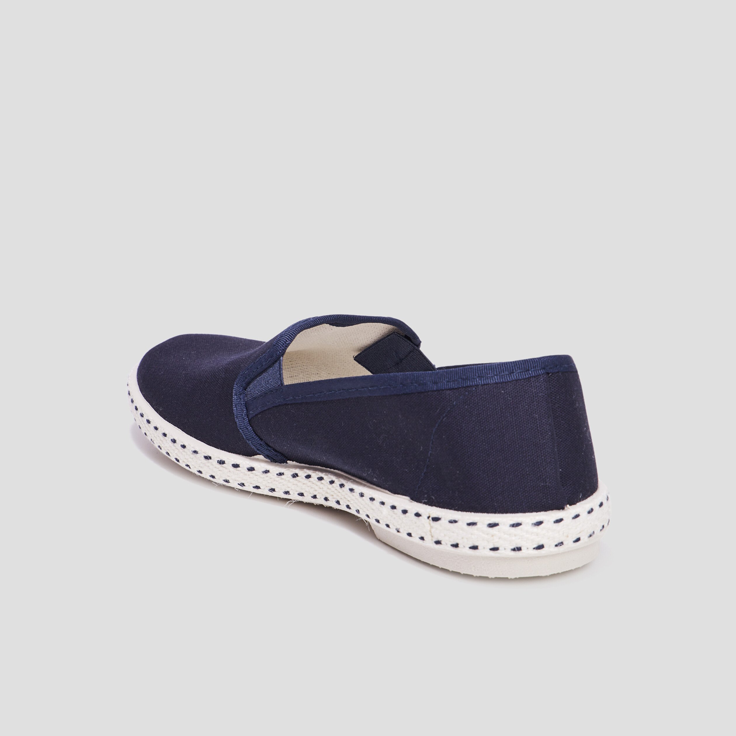 Espadrilles plates à détails tressés bleu homme | La Halle