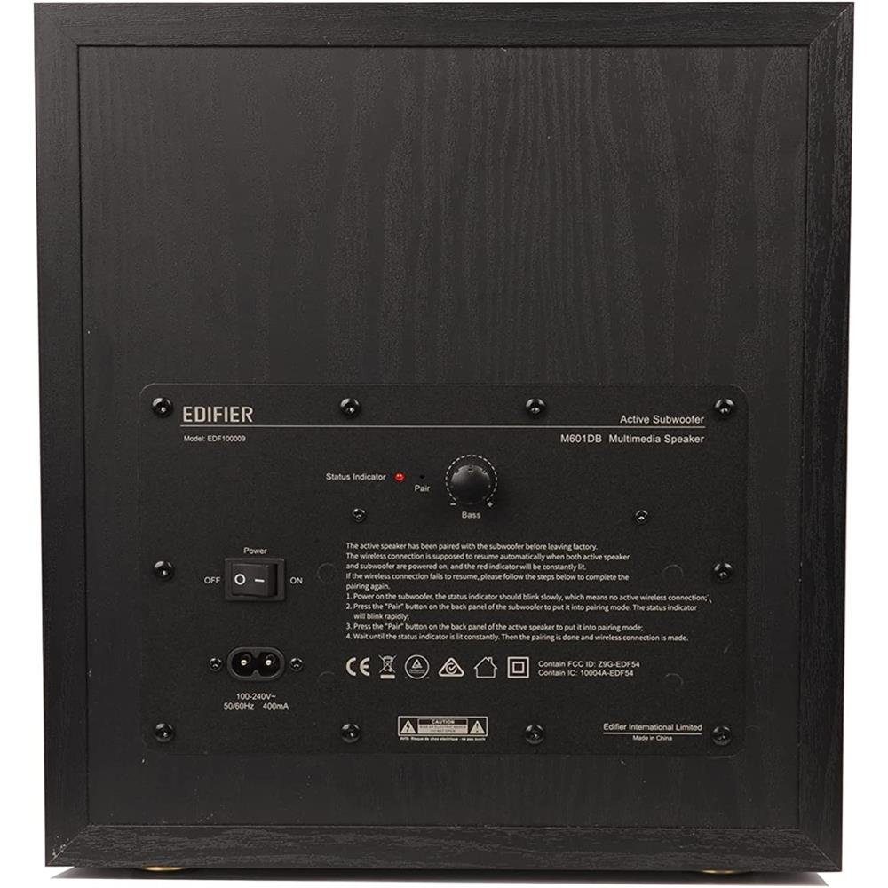 Edifier® M601DB 2.1 Lautsprechersystem (Bluetooth, 110 W, kabelloser Subwoofer, Digital- und Analogeingänge, Infrarot-Fernbedienung)