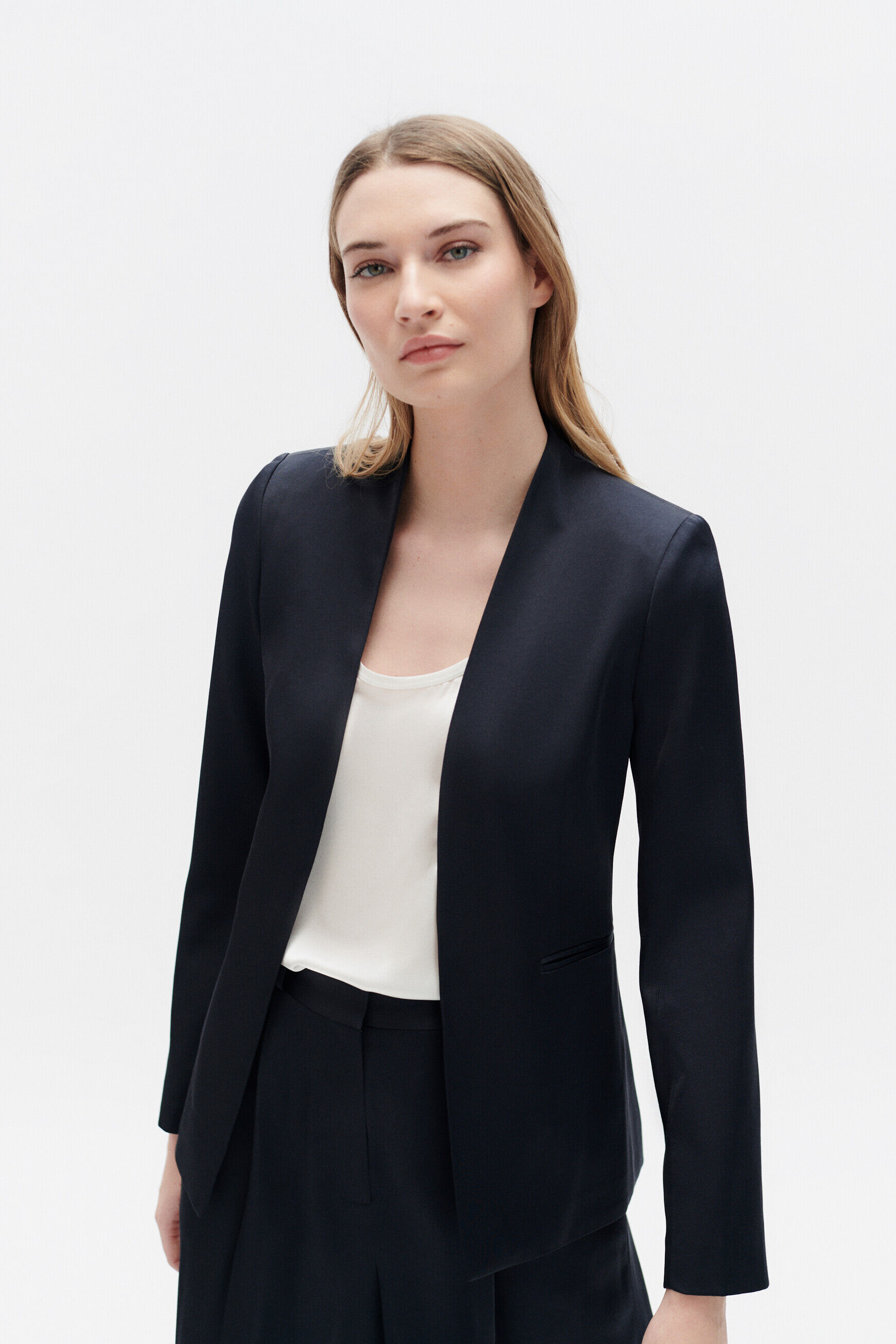 Veste vlouanne bleu marine femme