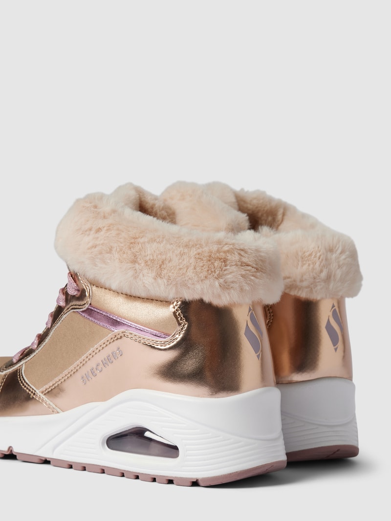 High Top Sneaker mit Label-Details Modell 'UNO - COZY ON AIR' in rose gold