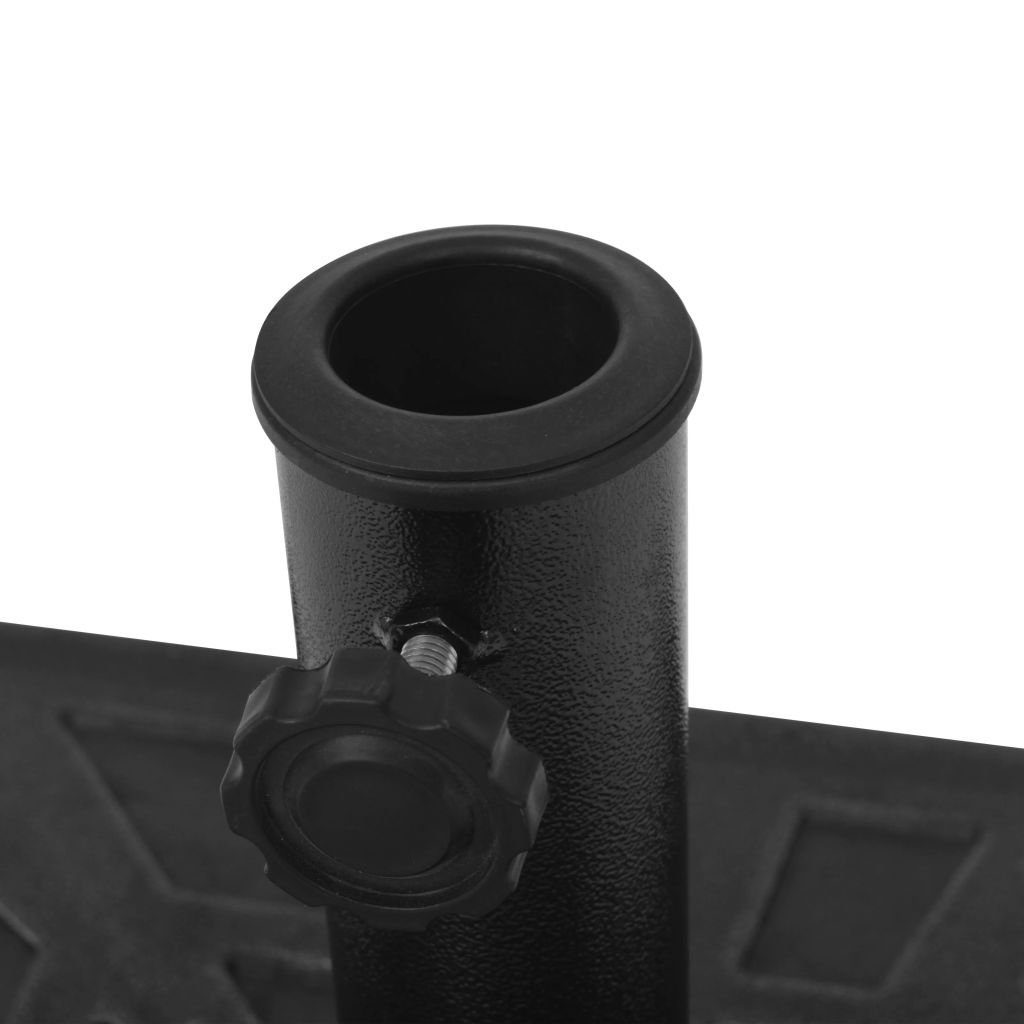 vidaXL Schirmhalter Sonnenschirmständer Quadratisch Schwarz 12 kg