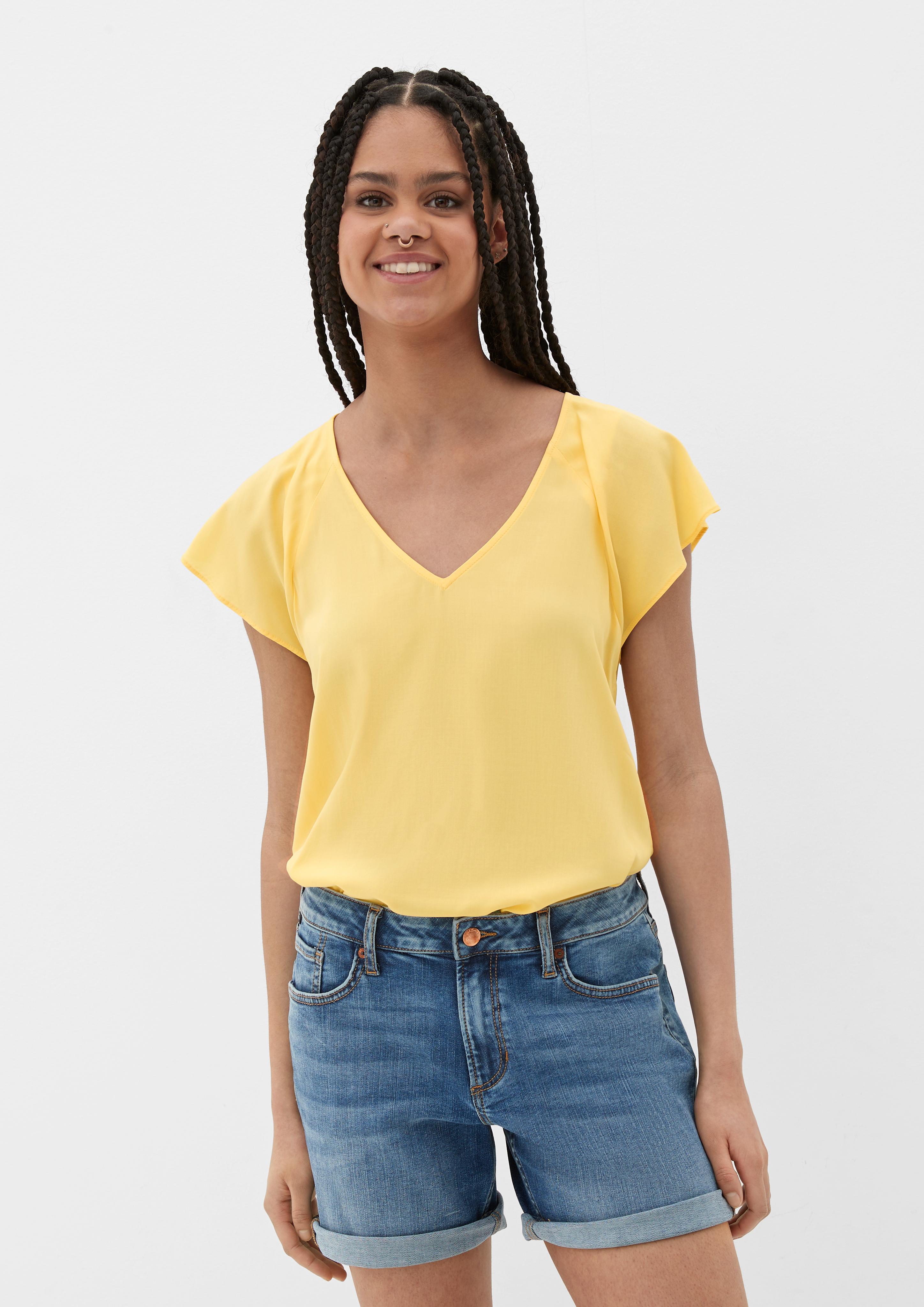 Viskosebluse mit V-Ausschnitt  2130779-1317