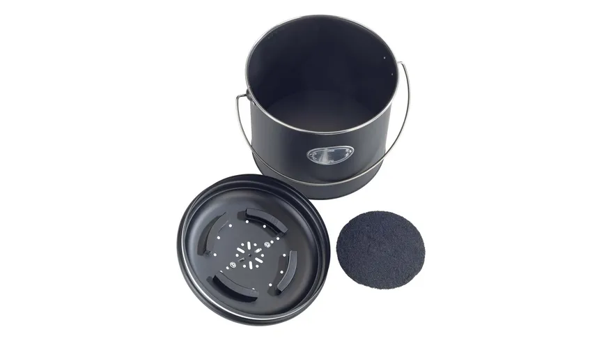 WENKO Komposteimer Nero 6l schwarz, silber