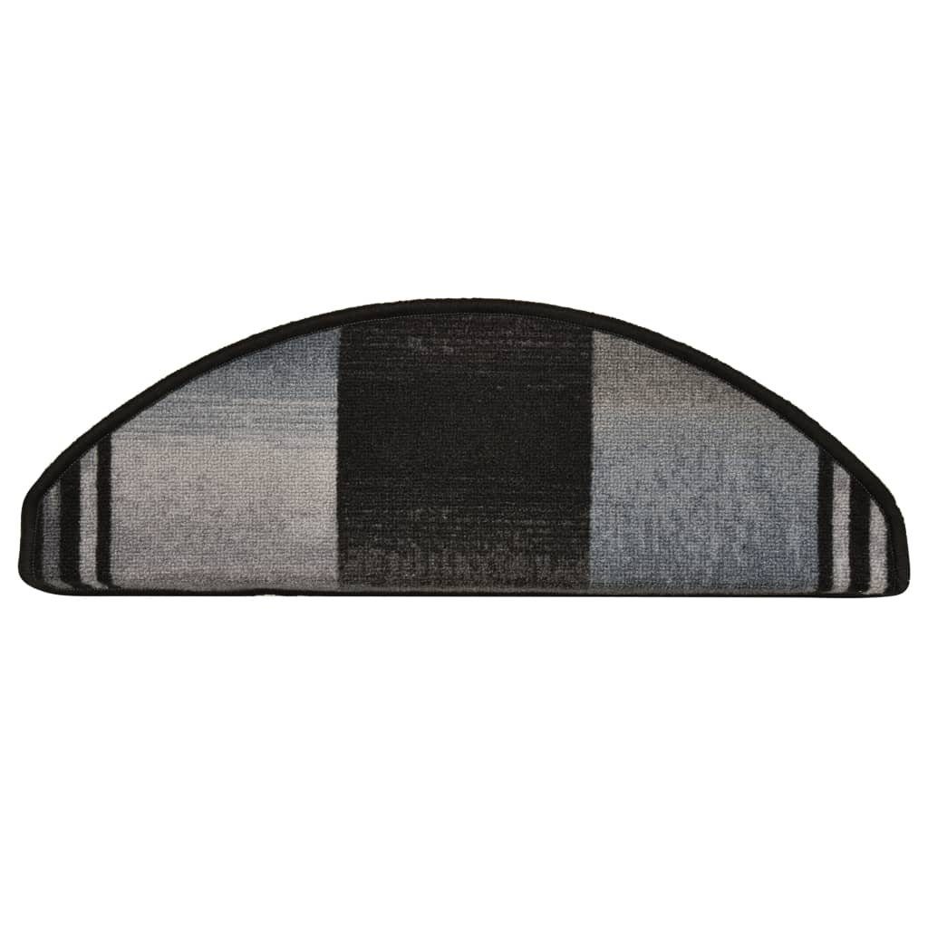 Stufenmatte Stufenmatten Selbstklebend 10 Stk 65x21x4 cm Schwarz Grau, vidaXL, Andere