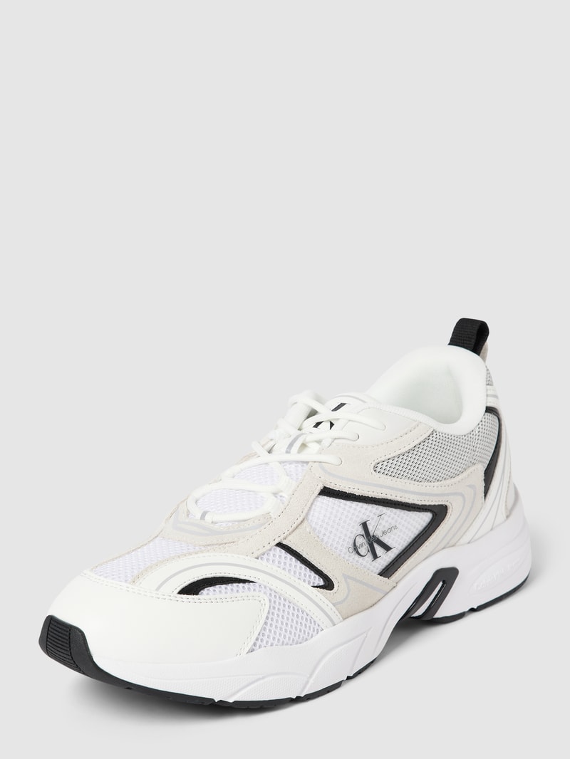 Sneaker mit Label-Detail Modell 'RETRO' in weiss
